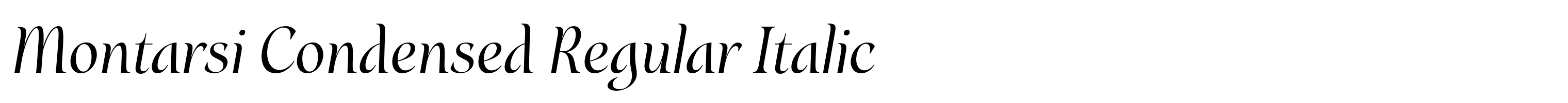 Montarsi Condensed Regular Italic